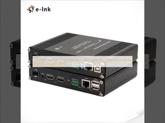 4K 60Hz HDMI KVM Fiber Extender with 10/100M Ethernet & RS232 / RS485 & IR