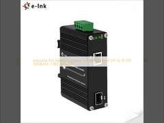 Industrial PoE Media Converter 100 1000BASE-X SFP To 10 100 1000BASE-T 802.3at 30W