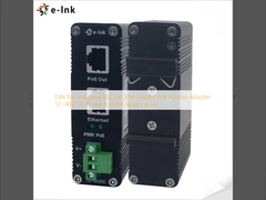 DIN Rail Industrial 802.3at 30W Gigabit PoE Injector Adapter 12~48V DC Power Booster factory price