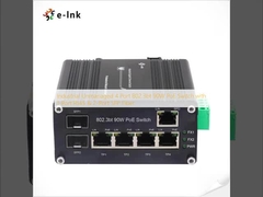 Industrial Unmanaged 4 Port 802.3bt 90W PoE Switch with 1-Port RJ45 & 2-Port SFP Fiber