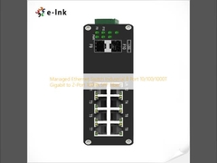 Managed Ethernet Switch Industrial 8 Port 10/100/1000T Gigabit to 2-Port 1000X SFP Fiber