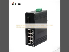 Industrial 8-port 10/100/1000M/2.5G BASE-TX + 2-port 1.25G/2.5G/10G SFP+ BASE-FX Ethernet Switch