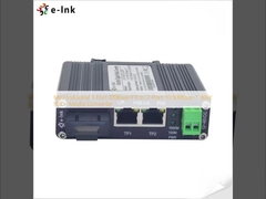 Mini Industrial 1-Port 100Base-FX to 2-Port 10/100Base-T 30W PoE+ Media Converter