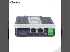 Mini Industrial 1-Port 100Base-FX to 2-Port 10/100Base-T 90W PoE++ Media Converter