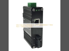 Mini Industrial 1000BASE-X to 10/100/1000BASE-T 90W PoE++ Media Converter