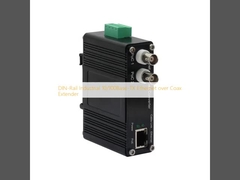 DIN-Rail Industrial 10/100Base-TX Ethernet over Coax Extender
