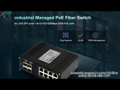 Industrial L2+ 8-Port 10/100/1000T 802.3at PoE + 4-Port 1000X SFP Managed Ethernet Switch