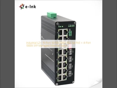Industrial L2+ 16-Port 10/100/1000T 802.3at PoE + 4-Port 1000X SFP Managed Ethernet Switch