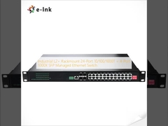 Industrial L2+ Rackmount 24-Port 10/100/1000T + 4-Port 1000X SFP Managed Ethernet Switch