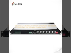Industrial L2+ Rackmount 24-Port 10/100/1000T 802.3at PoE + 4-Port 1000X SFP Managed Ethernet Switch