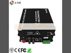 4-Ch 1080P HD Video + 1-Ch 10/100M Ethernet + 1-Ch FXO/FXS Telephone + 1-Ch Backward Data RS485 over Fiber Converter