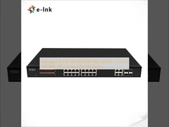 Managed 16-Port 10/100/1000T 802.3at PoE + 4-Port 100/1000 SFP Combo Ethernet Switch
