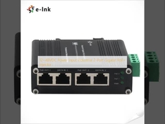 12~48VDC Power Input Industrial 2-Port Gigabit PoE+ Injector