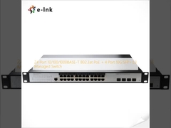 24 Port 10/100/1000BASE-T 802.3at PoE + 4 Port 10G SFP+ L3 Managed Switch