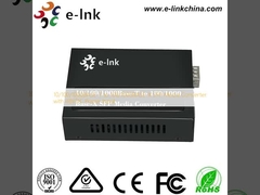 10/100/1000BASE-T to 100/1000BASE-X SFP Media Converter with 48VDC Power Input
