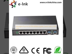 Managed 8 ports 10/100/1000M Gigabit Switch with 2 SFP slots