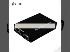 Mini 2x 10/100/1000Base-T RJ45 to 1x 1000Base-X SFP Slot Gigabit Ethernet Media Converter
