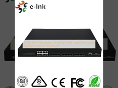 12 10G SFP+ Fiber ports + 8 10/100/1000M Copper RJ45 ports Managed Ethernet Fiber Switch