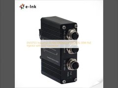 EN50155 Industrial 10/100/1000M/2.5G/5G/10G 30W PoE Injector with M12 connector