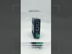 12~48V DC Power Input Industrial Gigabit PoE+ Injector