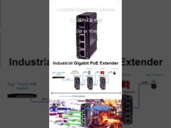 Industrial 1-Port 802.3at PoE+ to 4-Port 802.3af/at Gigabit PoE Extender