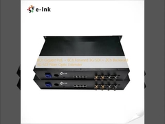 8Ch Gigabit PoE + 6Ch Forward 3G-SDI + 2Ch Backward 3G-SDI Fiber Optic Extender