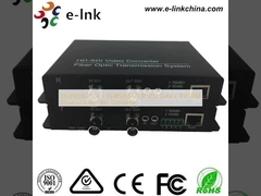 SD/HD/3G-SDI + RS485/RS422/RS232 Data + 10/100M Ethernet  over Fiber Converter