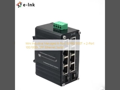 Mini Industrial Managed 8-Port 10/100/1000T + 2-Port 100/1000X SFP Ethernet Switch