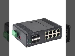 Industrial L2+ 8-Port 10/100/1000T 802.3at PoE + 4-Port 1000X SFP Managed Ethernet Switch