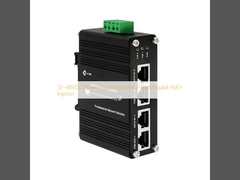 12~48VDC Power Input Industrial 2-Port Gigabit PoE+ Injector
