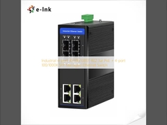 Industrial 4-port 10/100/1000T 802.3at PoE + 4-port 100/1000X SFP Managed Ethernet Switch