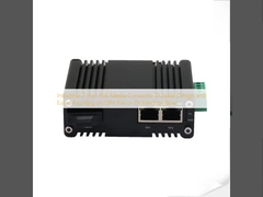 Industrial 2 Port PoE Media Converter Durable Design and Easy Mounting on DIN Rail or Distribution Boxe