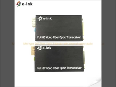 Mini-type DVI Fiber Optic Extender with external stereo audio