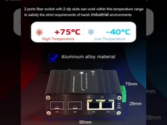 Mini Industrial 2-port 10/100/1000Base-T + 2-port 100/1000Base-X SFP Ethernet Switch 