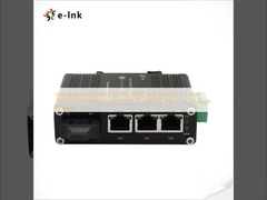 Mini Industrial 3-Port 10/100/1000T 802.3at PoE + 1-Port 1000X SC Ethernet Switch with 12~48VDC Input and Voltage Booster