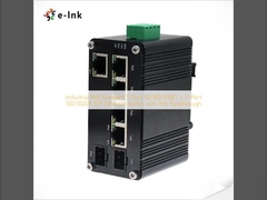 Industrial PoE Powered 5-Port 10/100/1000T + 2-Port 100/1000X SFP Ethernet Switch with PoE Passthrough
