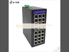 Managed Industrial 16-port 10/100/1000T 802.3at PoE + 8-port 10/100/1000T Ethernet Switch