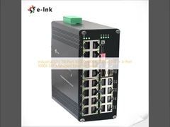 Industrial L2+ 24-Port 10/100/1000T 802.3at PoE + 4-Port 1000X SFP Managed Ethernet Switch