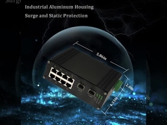 LNK-IMC208 Industrial 8-port 10/100Base-T + 2-port 100BASE-FX Ethernet Switch