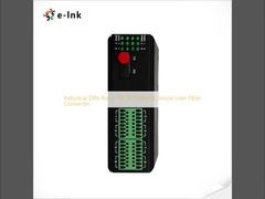 Industrial DIN-Rail 1~16Ch Contact Closure over Fiber Converter