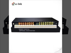 16Ch Bi-directional RCA Audio over Fiber Optical Converter