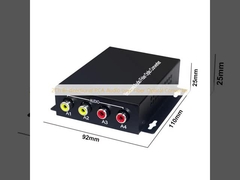 2Ch Bi-directional RCA Audio over Fiber Optical Converter