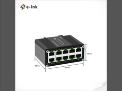 Mini Industrial 8-Port 10/100/1000T 802.3at PoE + 2-Port 10/100/1000T Compact Ethernet Switch Suppor
