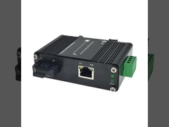 Mini Industrial 100/1000BASE-X to 10/100/1000BASE-T 30W PoE+ Media Converter Supports Full/Half-dupl