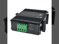 Mini Industrial 1000BASE-X to 10/100/1000BASE-T 60W PoE+ Media Converter Supports Full/Half-duplex, 