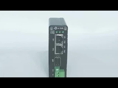 Mini Industrial 1-Port 100/1000X SFP to 2-Port 10/100/1000T 30W PoE+ Media Converter Supports IEEE80