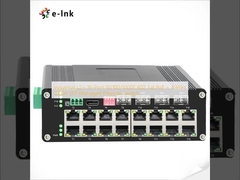 Industrial L2+ 16-Port 10/100/1000T 802.3at PoE + 4-Port 1000X SFP Managed Ethernet Switch