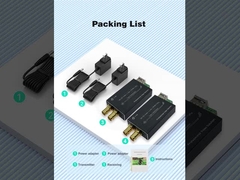Mini 12G-SDI to Fiber Converter with Tally and RS485 with Full digital non-compression broadcast lev