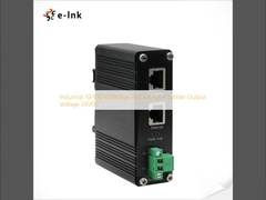 Industrial 10/100/1000Mbps 802.3at PoE+ Splitter Output Voltage 24VDC