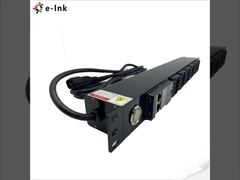 19 Inch 1U 6 Port Intelligent Metered PDU Support Remote communication and control